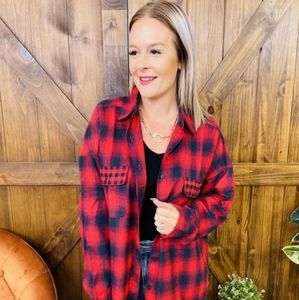 Nwt Boutique plaid shacket